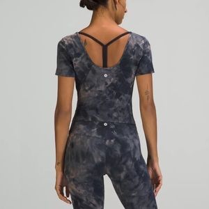 Lululemon Align T-shirt Sz 6 In Diamond Dye Lunar Rock True Navy